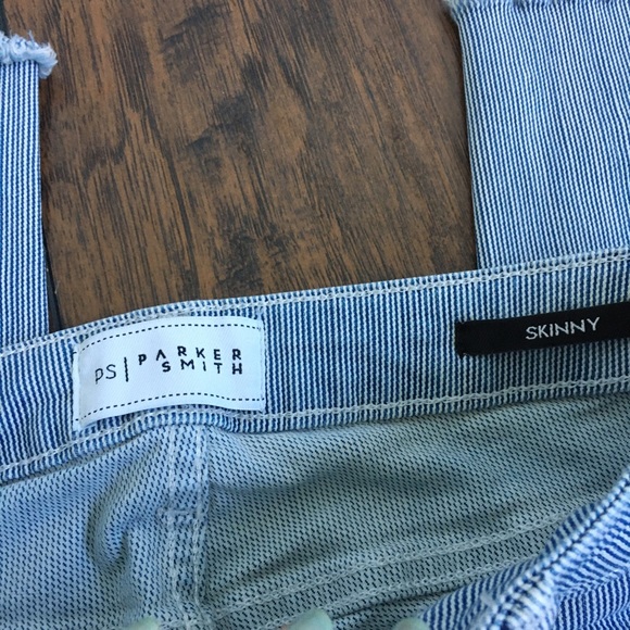 Parker Smith | Skinny Step-Hem Mid-Rise stripe Jeans - Picture 9 of 13